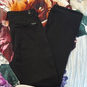 7 For All Mankind Black flare Leg Jeans
